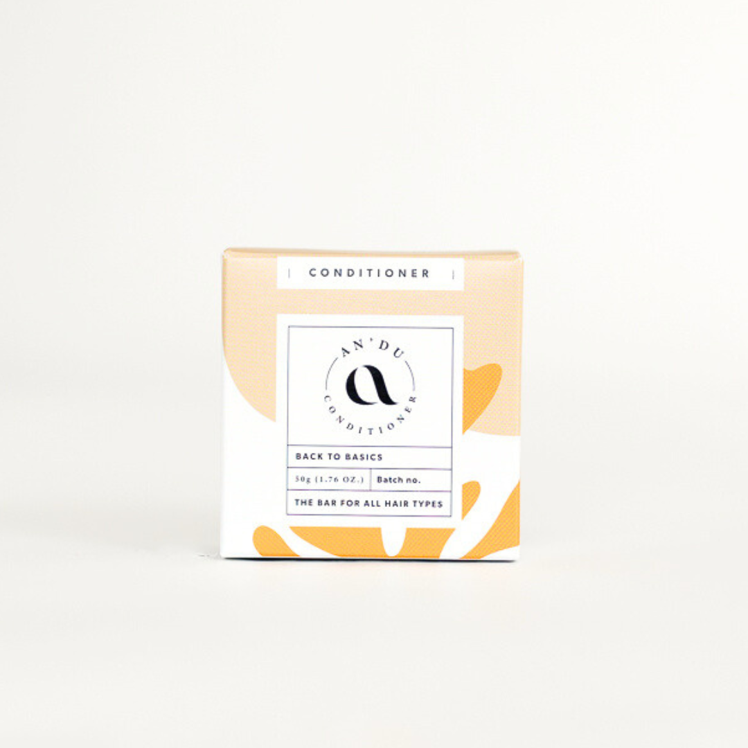 Conditioner bar for normal hair in package, front on