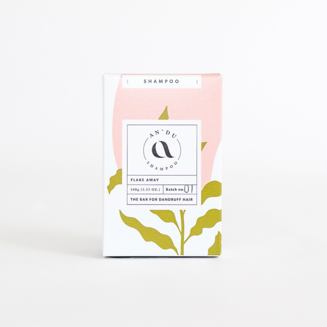 Shampoo bar for dandruff hair, front of package