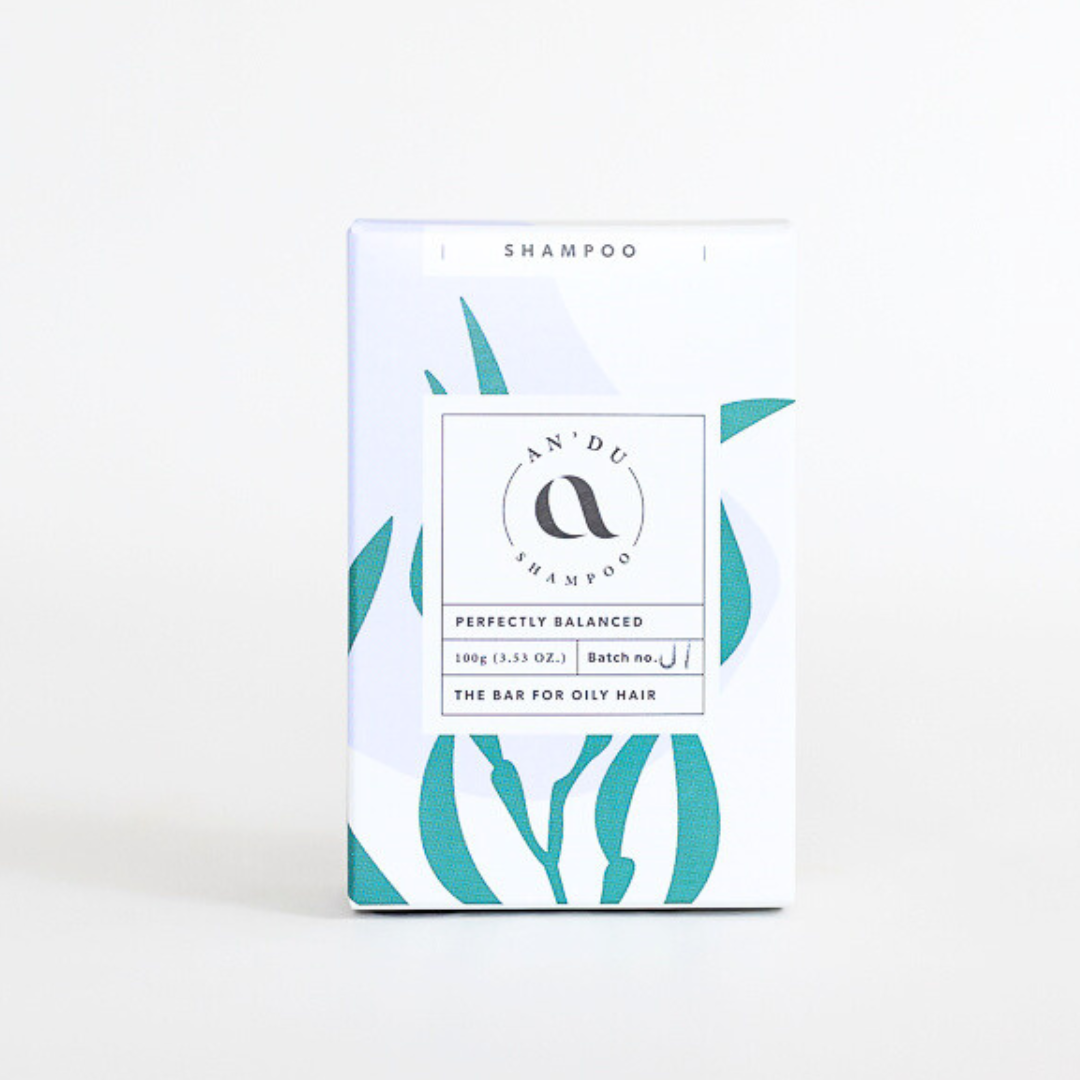 Shampoo bar for oily hair package front on