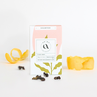 Shampoo bar for dandruff hair with green tea and lemon peel